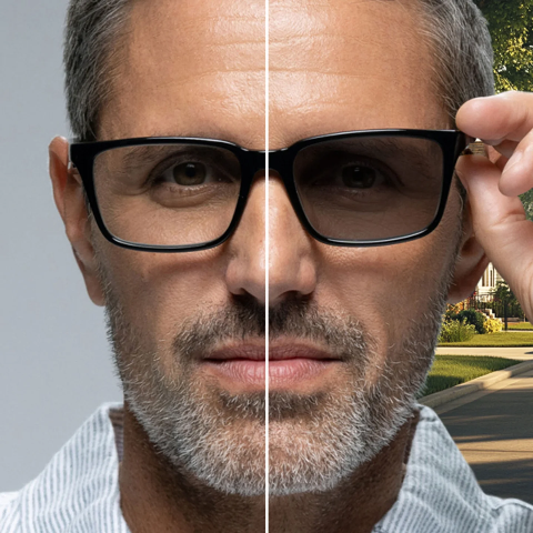 Lucyd Lyte Smart Glasses Bluetooth Smart Eyewear with Light Adaptive Photochromic Lenses Open Ear Speakers & Microphone