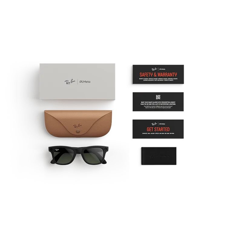 AI Meta Regular Square Sunglasses Wayfarer Matte Black / G15 Green Transitions Regular