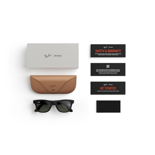 AI Meta Regular Square Sunglasses Wayfarer Matte Black / G15 Green Transitions Regular
