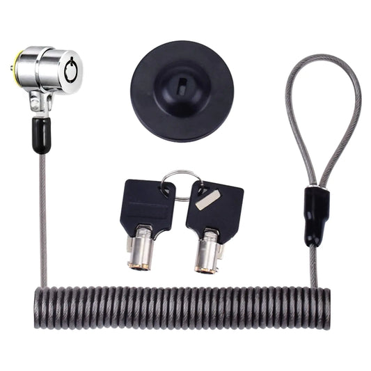 I3C Laptop Cable Lock Hardware Security Cable Lock Anti Theft Retractable Lock for iPad Tablet Laptop MacBook Dell HP Surface Samsung Android and All Other Notebooks and Tablets 2 Keys