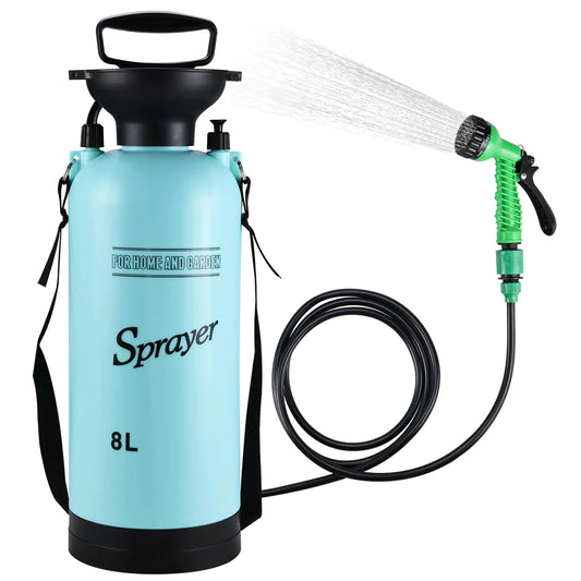 Finderomend Portable Shower for Camping with 7 Spray Modes Hand Press Camping Shower with Removable Hose and Shower Head8L