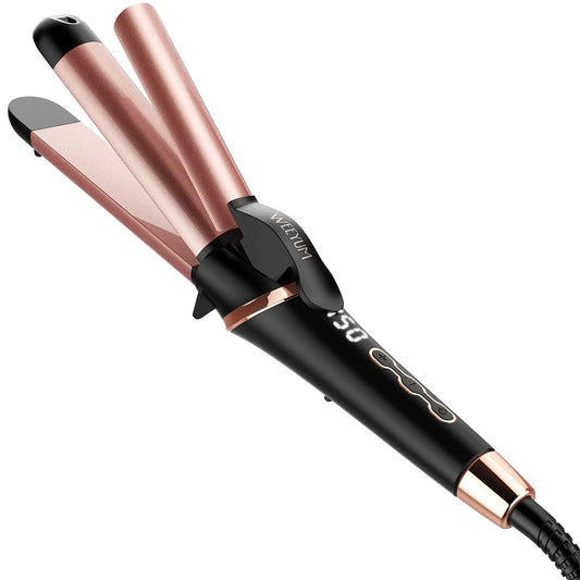 2 in 1 Hair Straightener and Curler 1 1/4 inch Curling Iron Dual Voltage TravelFlat Iron Curling Iron in One with 4 Adjustable Temp for All Hair Types(Regular Size)