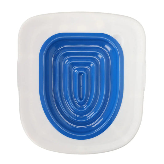 Cat Toilet Seat Training Kit Professional Teach Cat to Use Toilet Cat Toilet Training Kit Universal Reusable Cat Toilet Trainer Cat Litter Tray Kit Kitty Potty Train System for Pet Cleaning(Blue)