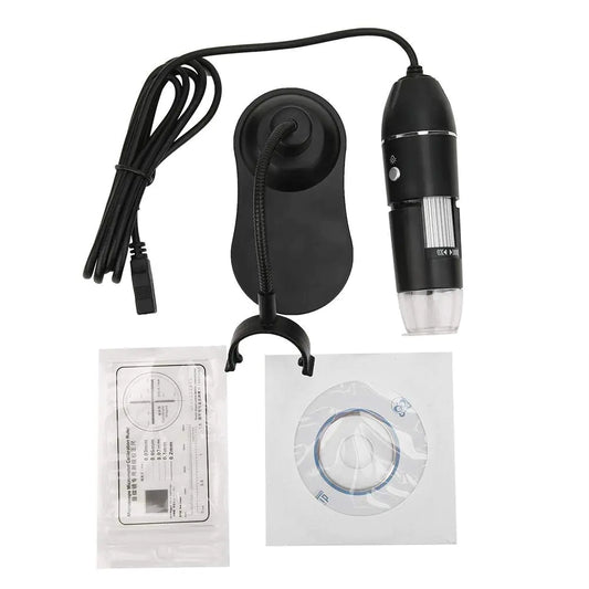 50X-1000X LED Digital Microscope USB Electronic Microscope with Bracket for Win7 Win10